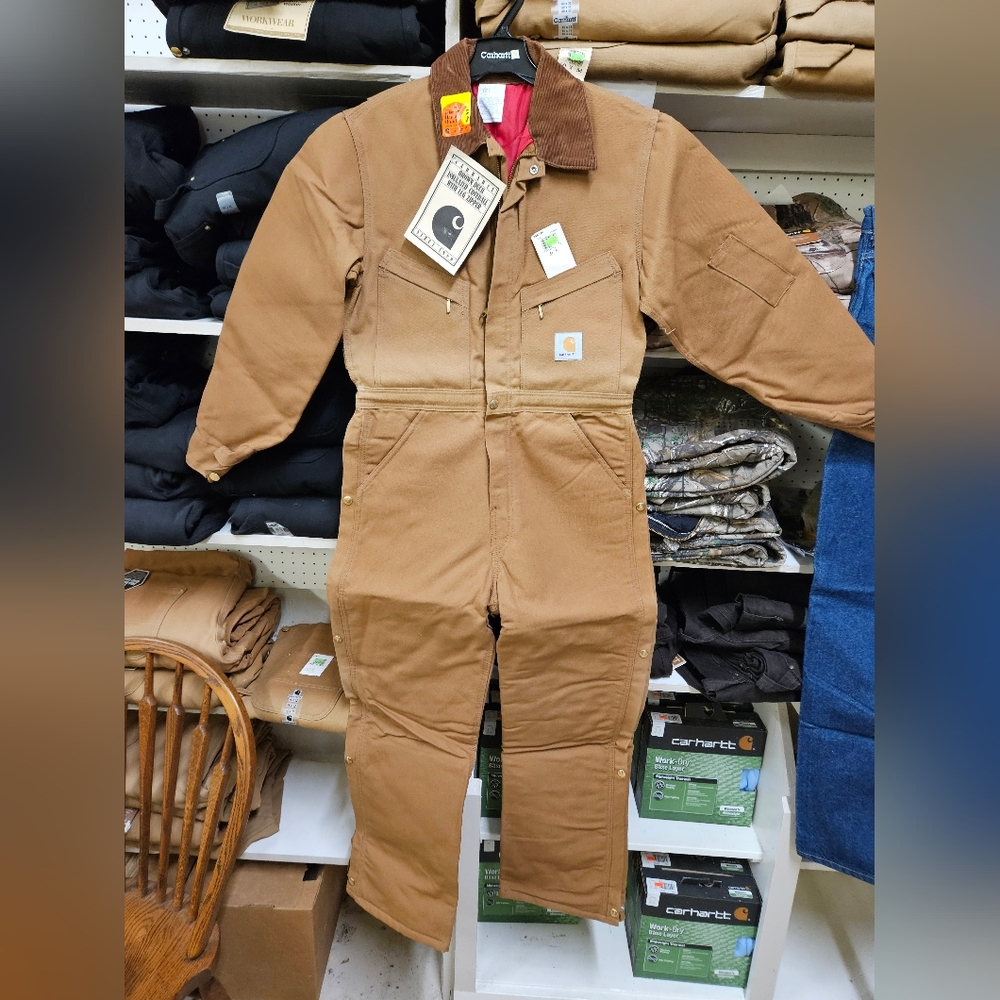 Vintage Carhartt Brown Duck Insulated Coveralls